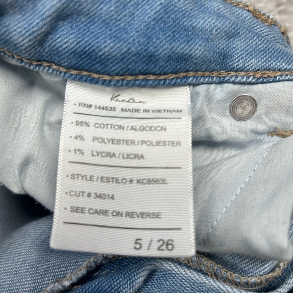 Kancan Jeans Womens 5 Remy High Rise Ankle Skinny Light Wash Distressed Casual - Picture 2 of 4